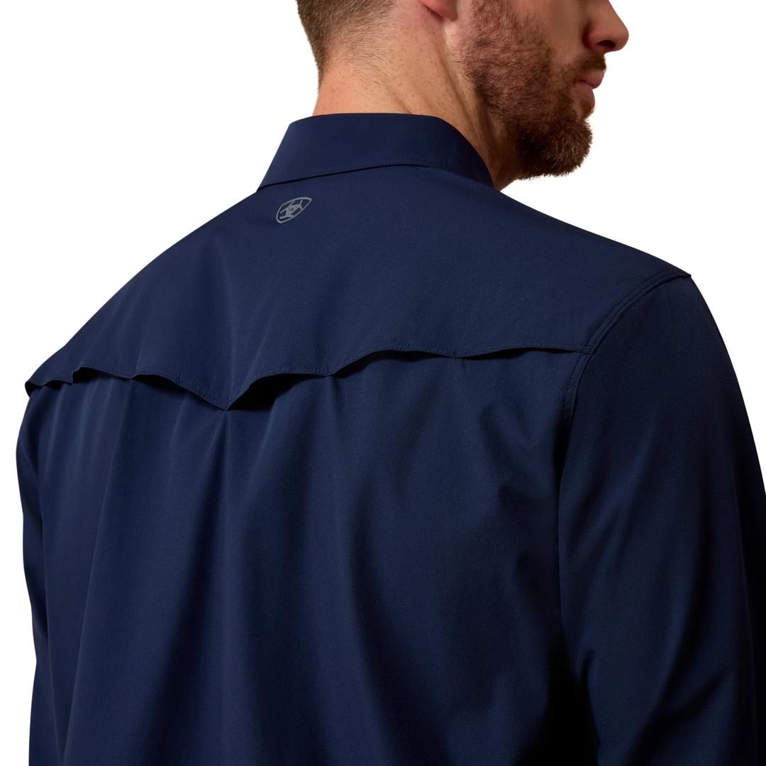 Ariat Men's FrontierTough VentTEK Navy Western Classic Fit Snap Shirt 10081908 detail01
