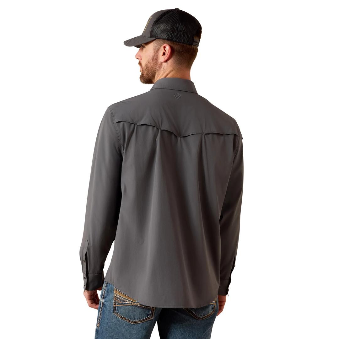 Ariat Men's FrontierTough VentTEK Iron Gate Western Classic Fit Snap Shirt 10081911 back