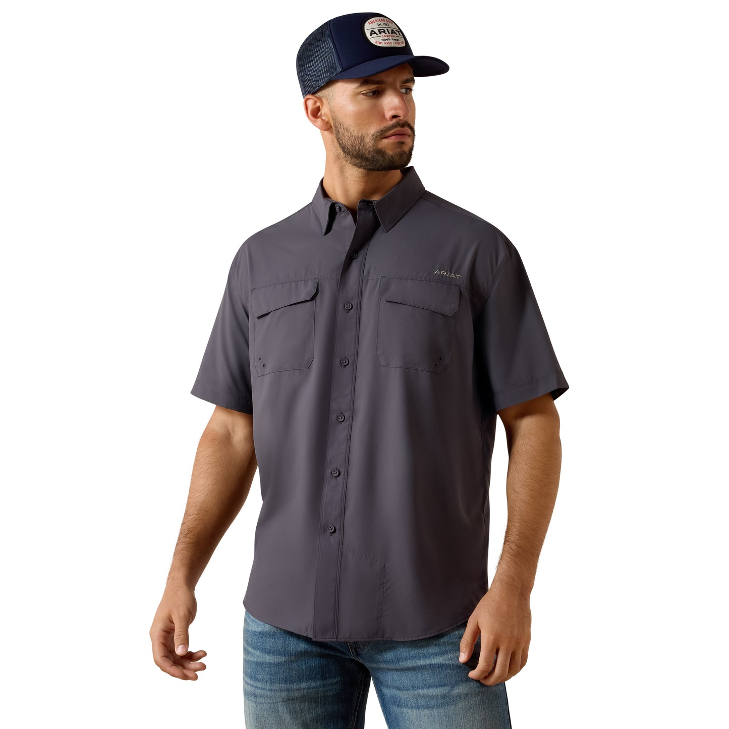 Ariat Men's VentTEK Outbound Charcoal Classic Fit Shirt 10081916