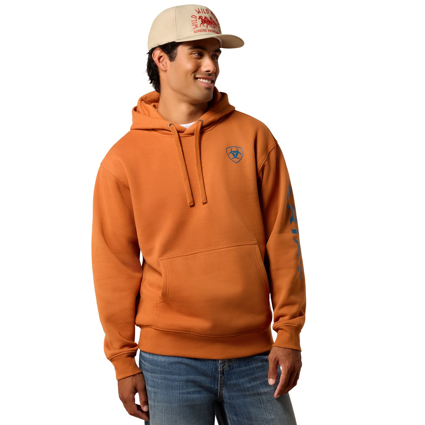 Ariat Men's Dark Orange Logo Hoodie 10081920