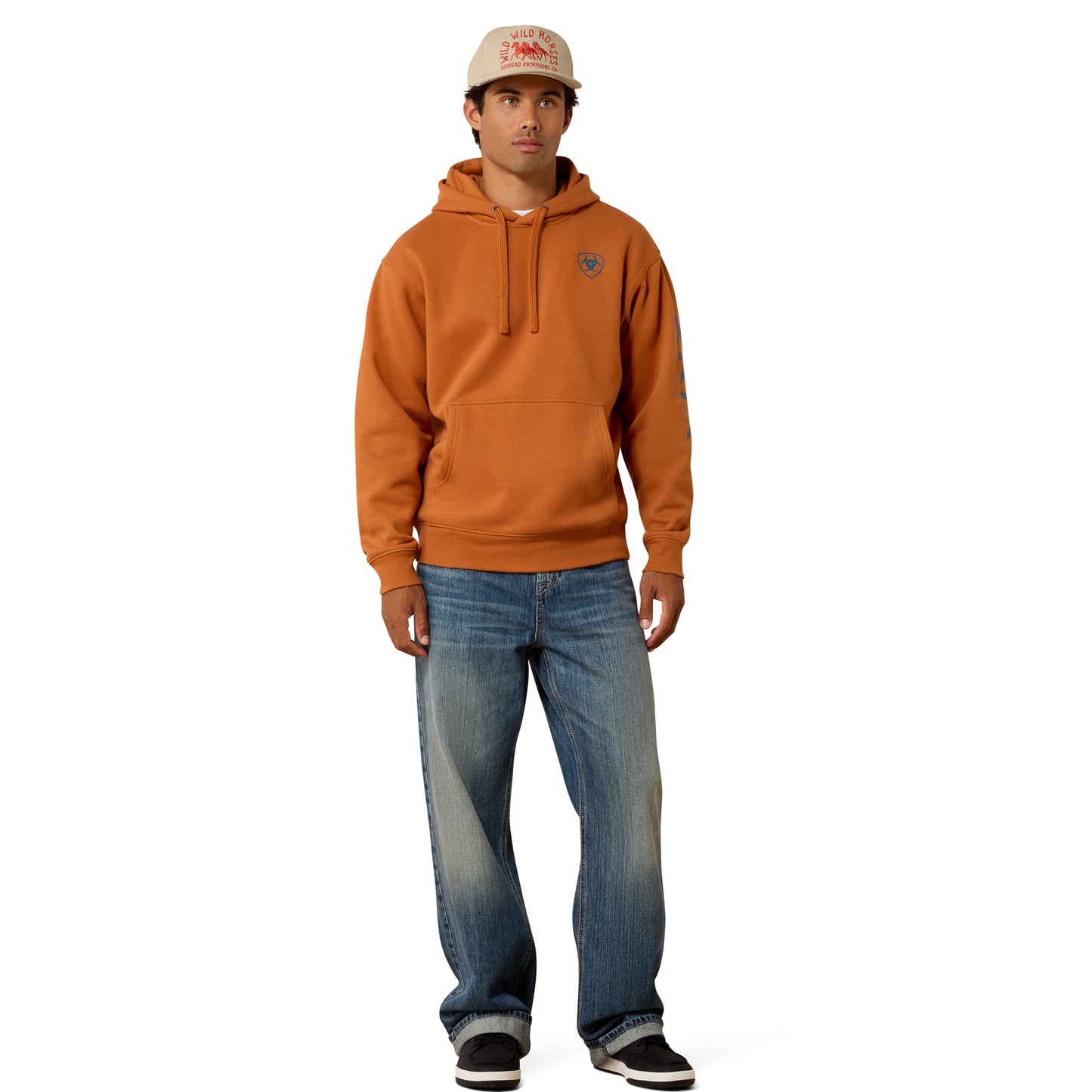 Ariat Men's Dark Orange Logo Hoodie 10081920
