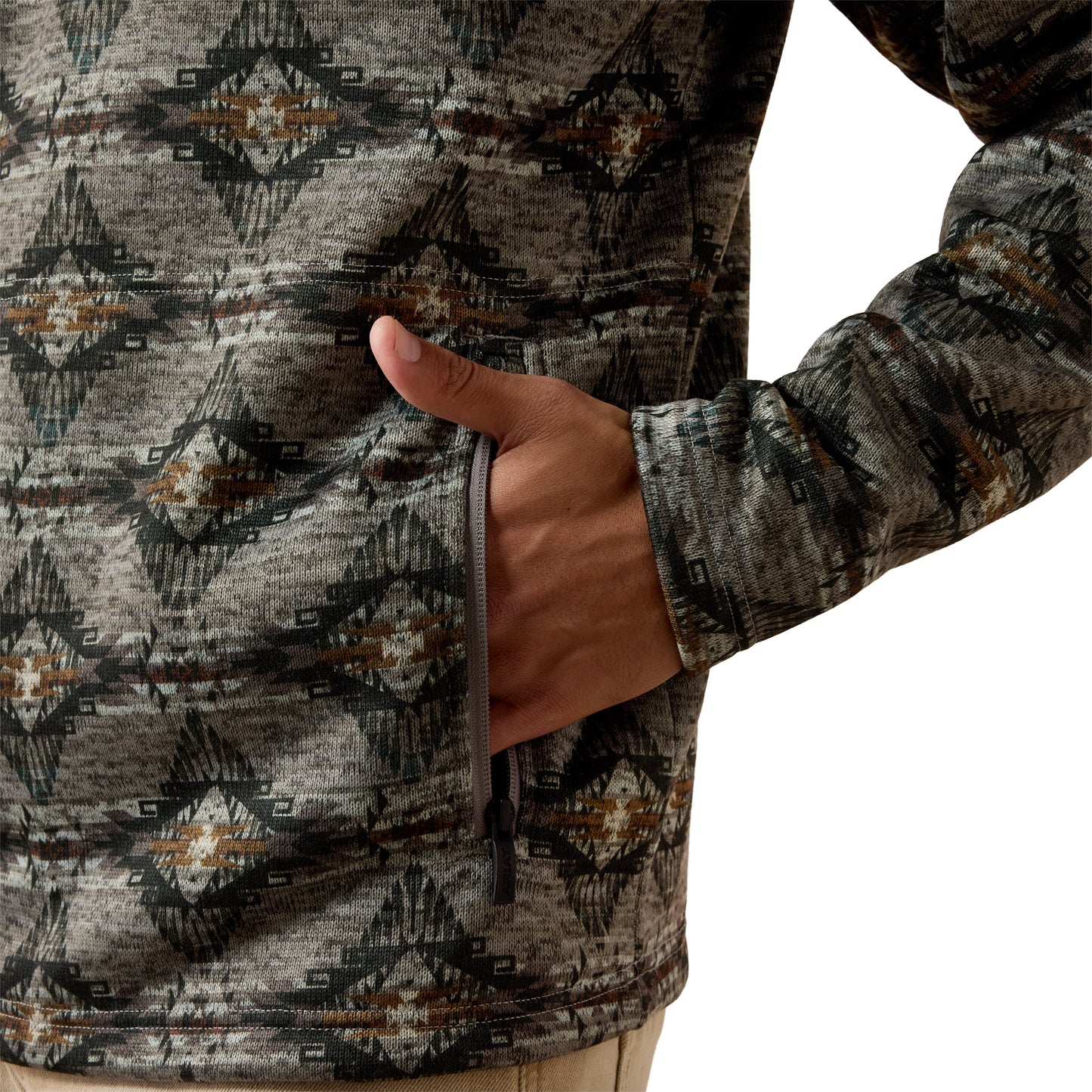 Ariat Men's Caldwell 1/4 Zip Storm Front Southwest Sweater 10081927