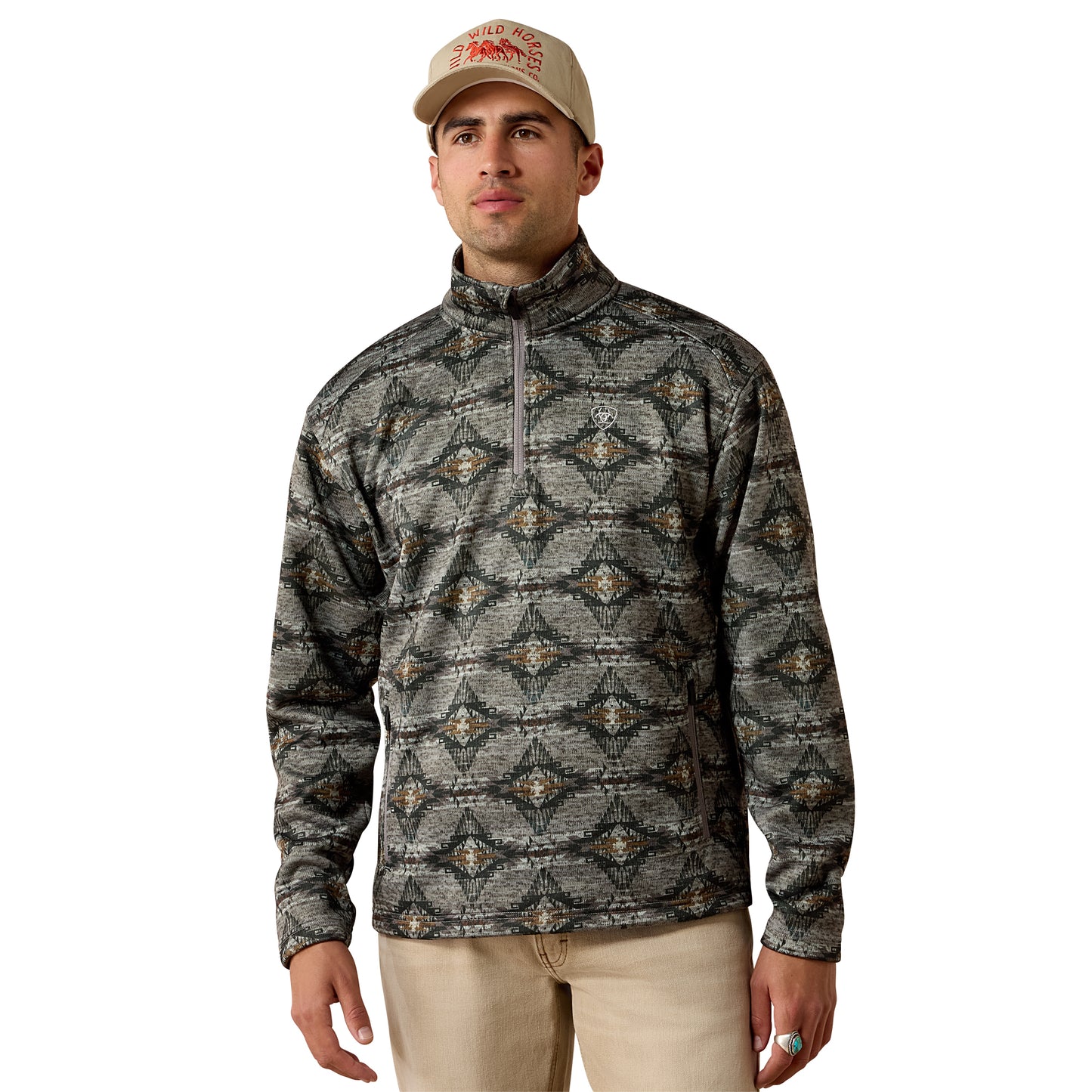 Ariat Men's Caldwell 1/4 Zip Storm Front Southwest Sweater 10081927