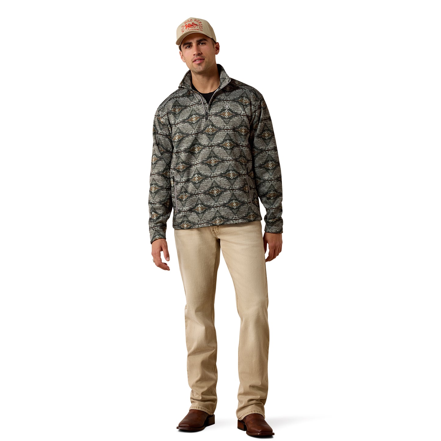 Ariat Men's Caldwell 1/4 Zip Storm Front Southwest Sweater 10081927