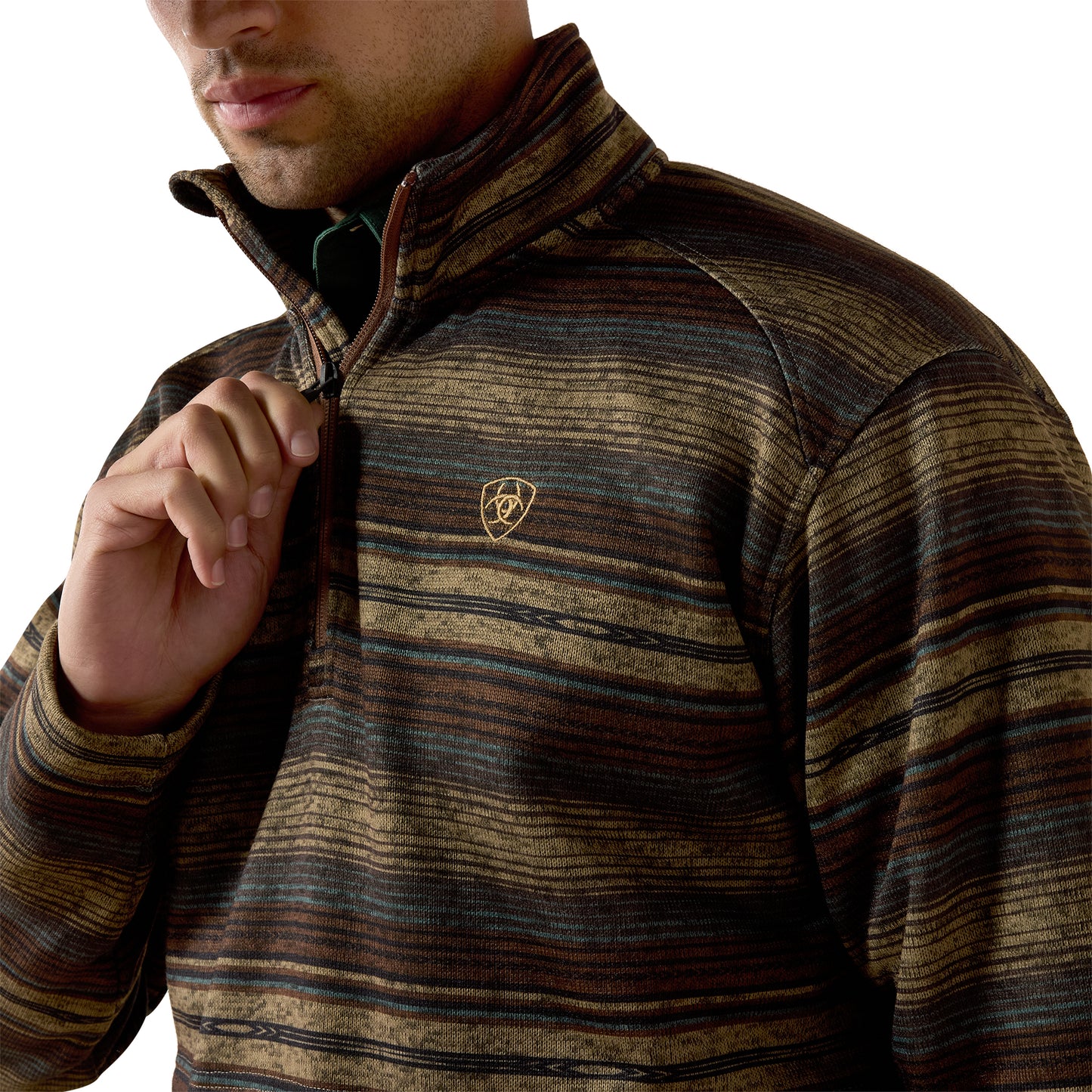 Ariat Men's Caldwell 1/4 Zip Brazil Nut Serape Sweater 10081928