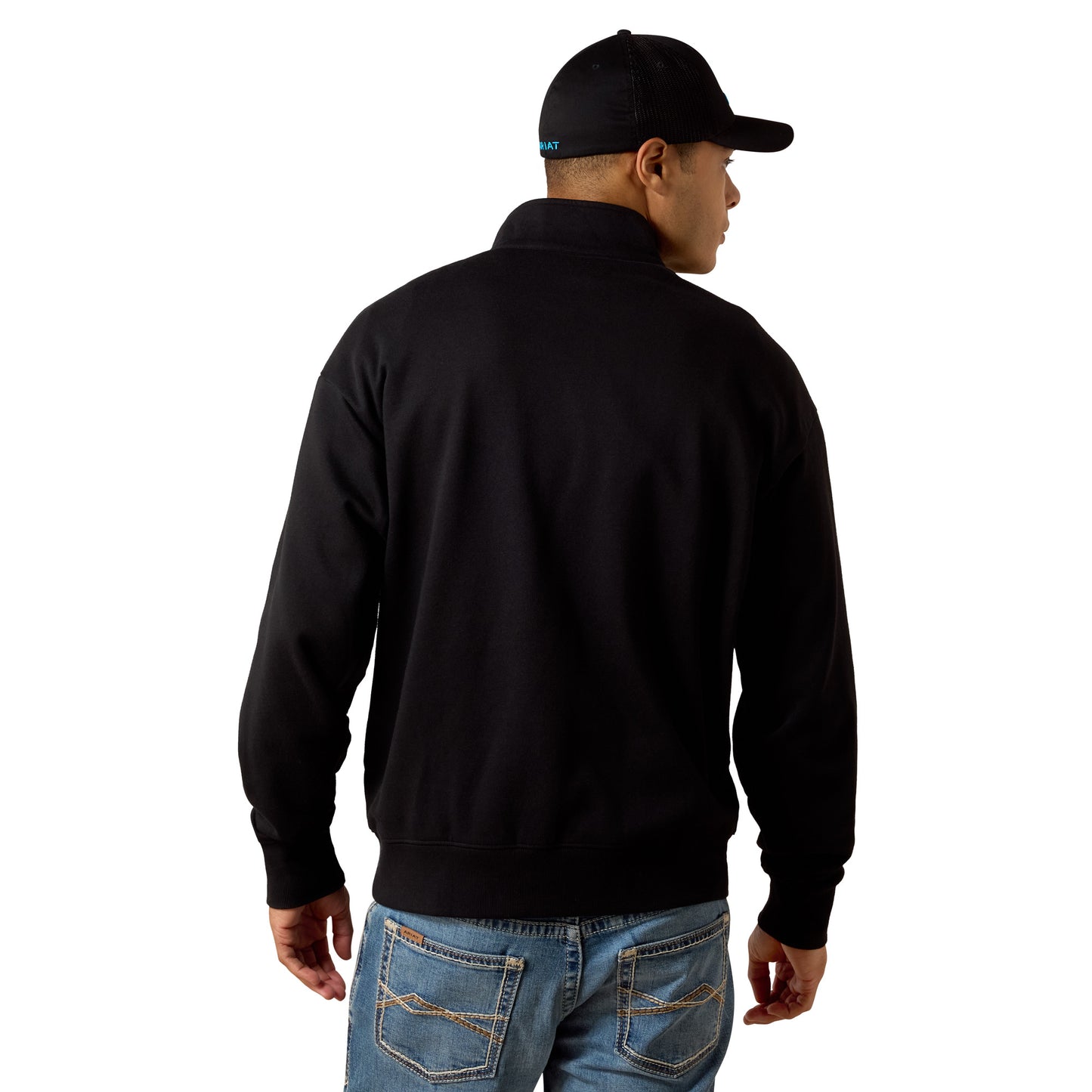 Ariat Men's Black Holiday 1/4 Zip Sweatshirt 10085374