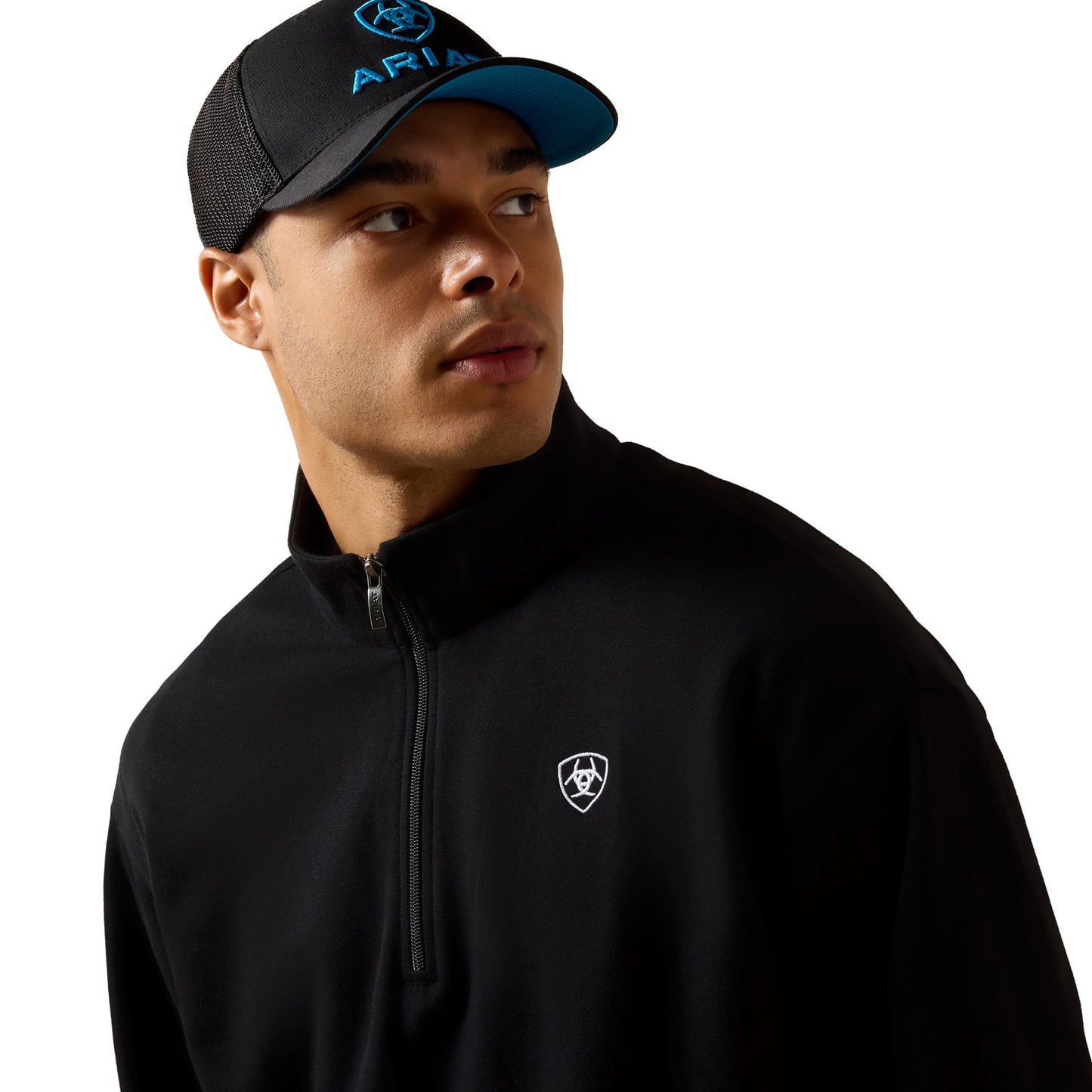 Ariat Men's Black Holiday 1/4 Zip Sweatshirt 10085374