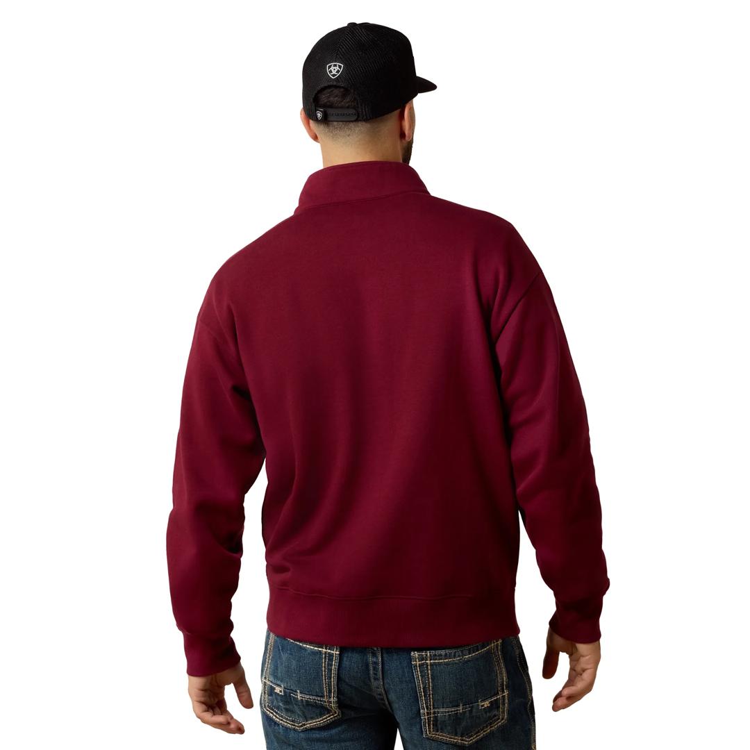 Ariat Men's Zinfandel Holiday 1/4 Zip Sweatshirt 10085375 back