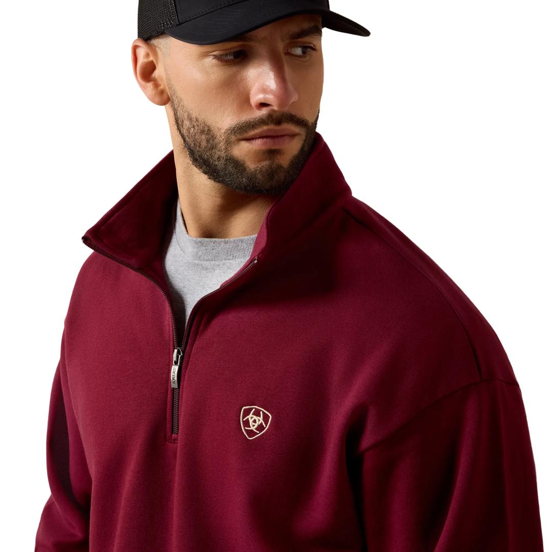 Ariat Men's Zinfandel Holiday 1/4 Zip Sweatshirt 10085375 detail01