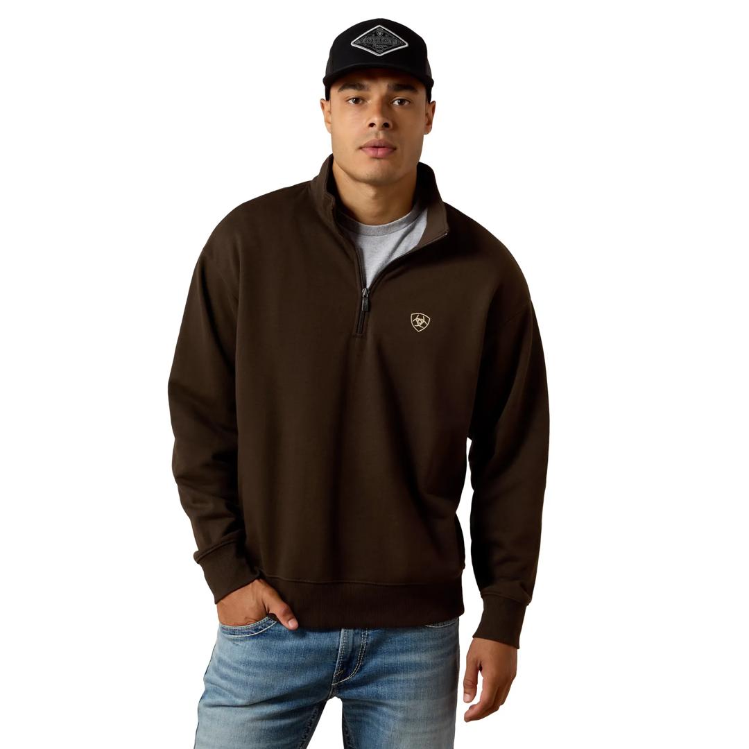 Ariat Men's Delicioso Holiday 1/4 Zip Sweatshirt 10085376 front