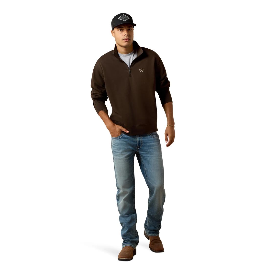 Ariat Men's Delicioso Holiday 1/4 Zip Sweatshirt 10085376 full