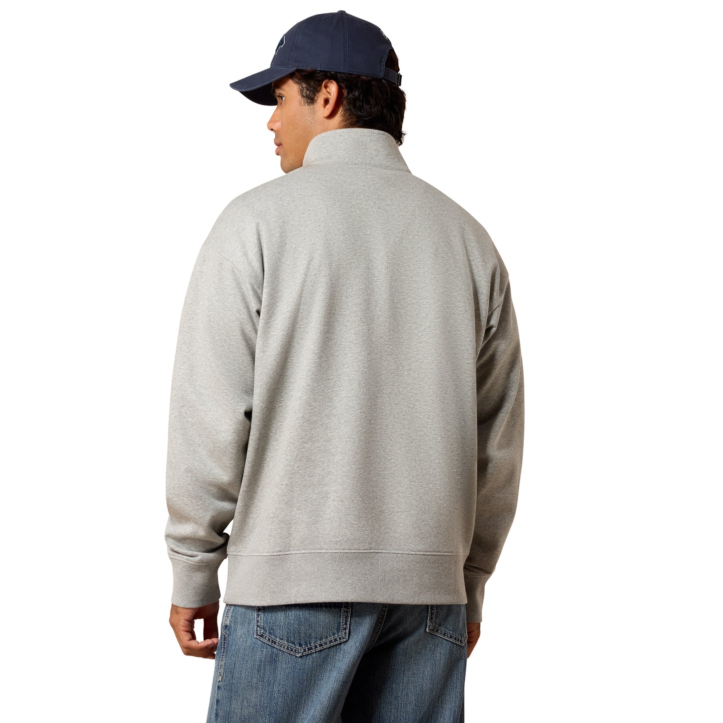 Ariat Men's Heather Grey Holiday 1/4 Zip Sweatshirt 10085377