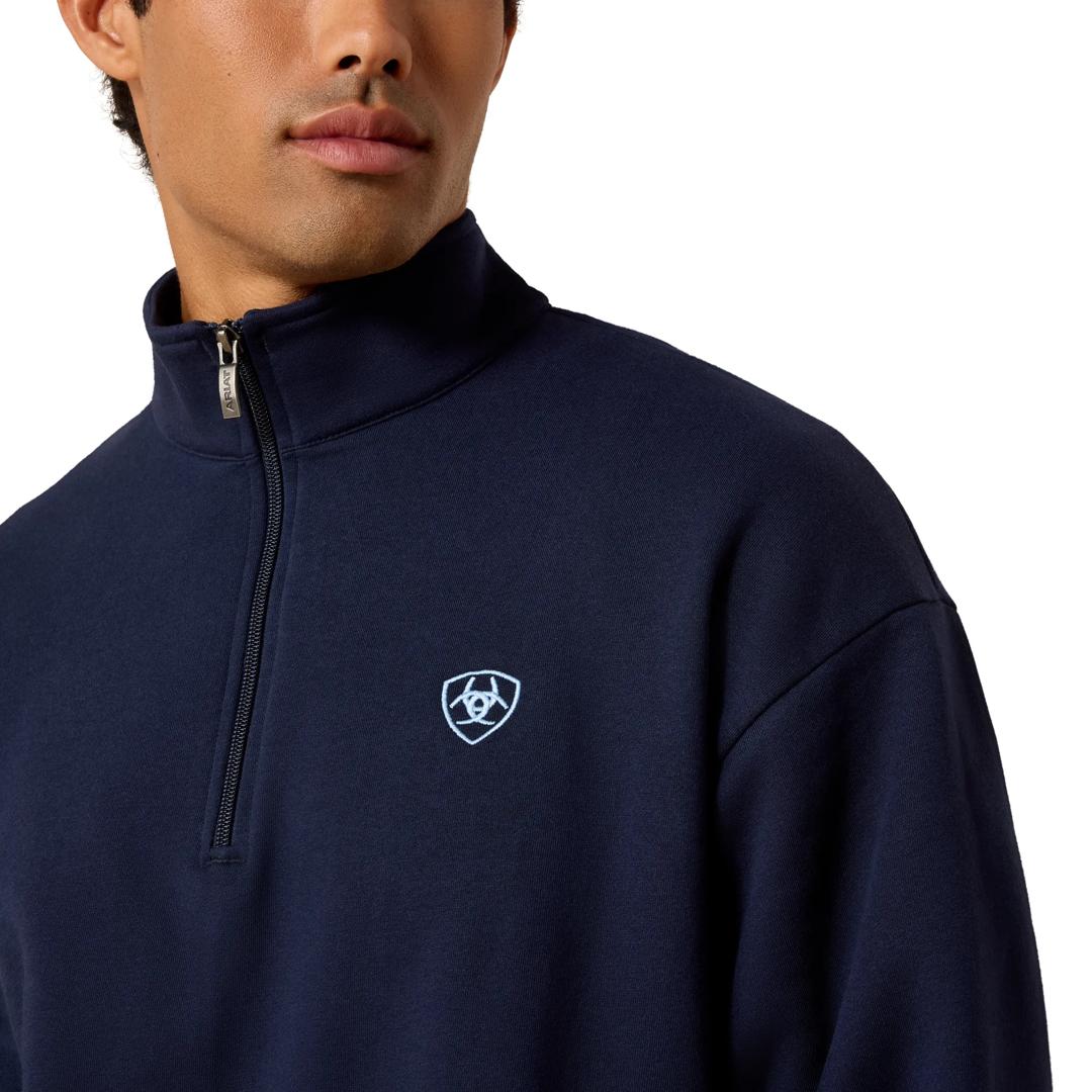 Ariat Men's Navy Holiday 1/4 Zip Sweatshirt 10085385 detail01
