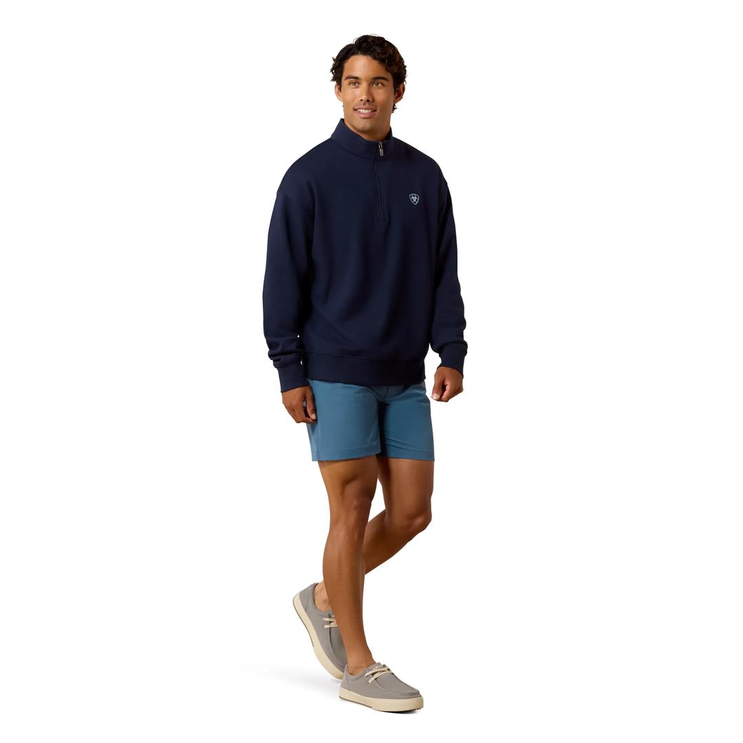 Ariat Men's Navy Holiday 1/4 Zip Sweatshirt 10085385 full