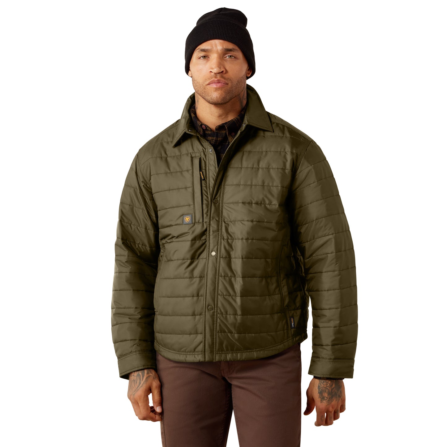 Ariat Men's Rebar Beetle Green Cordura Ripstop Lightweight Insulated Shirt Jacket 10078939