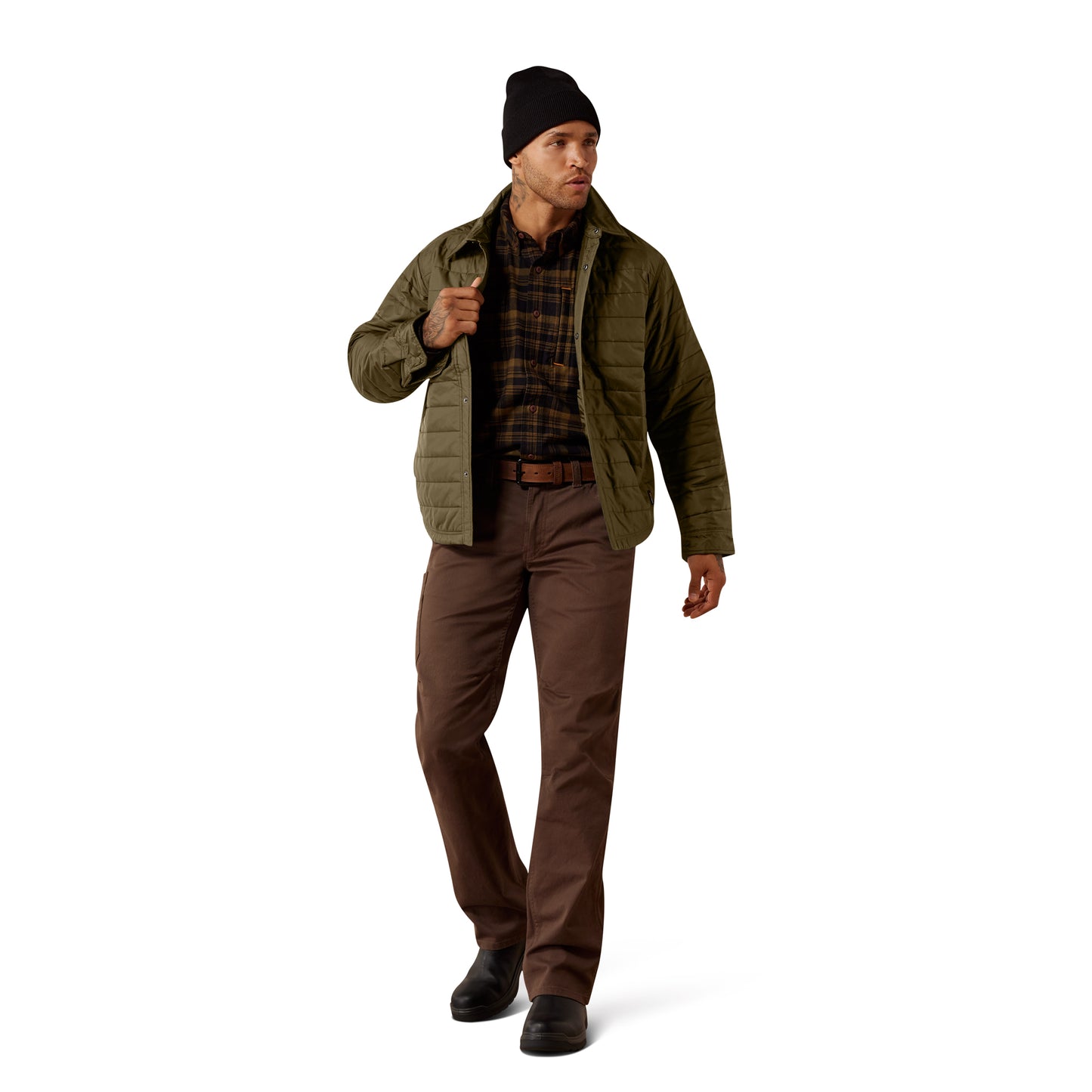 Ariat Men's Rebar Beetle Green Cordura Ripstop Lightweight Insulated Shirt Jacket 10078939