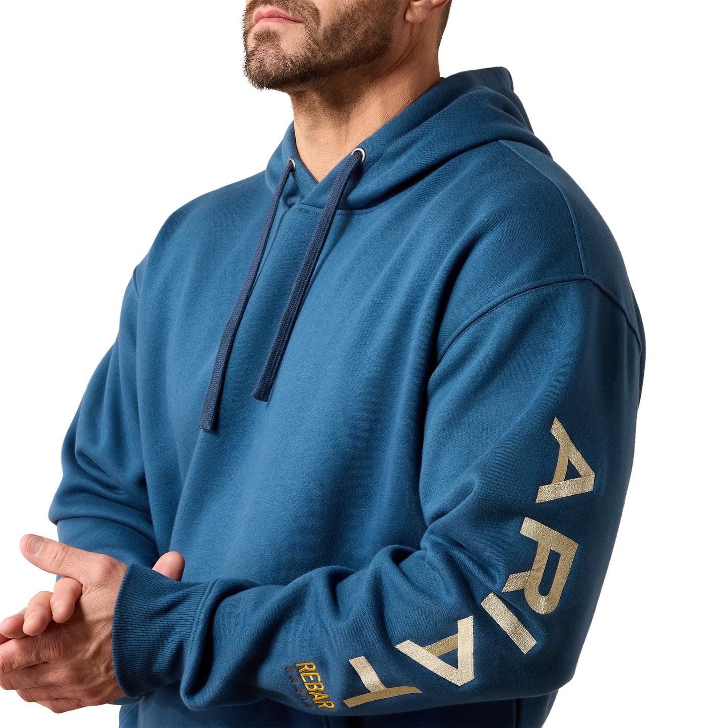 Ariat Men's Rebar Key Largo/Silver Lining Workman Graphic Hoodie 10078950