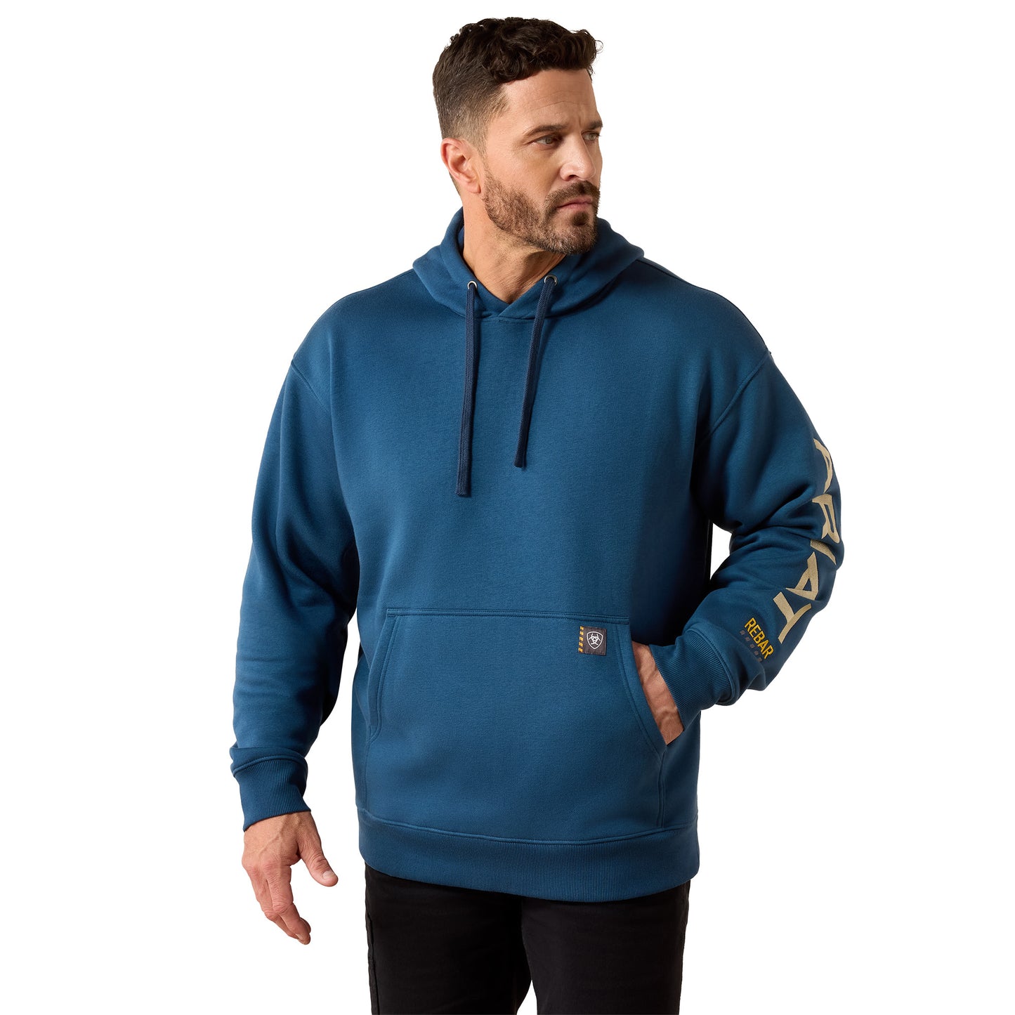 Ariat Men's Rebar Key Largo/Silver Lining Workman Graphic Hoodie 10078950