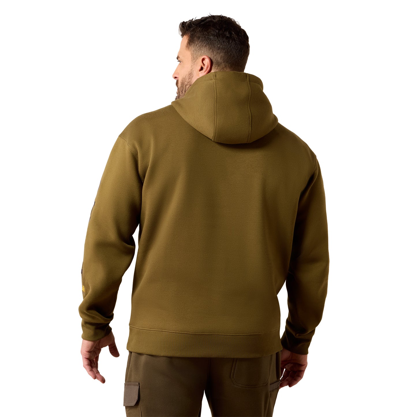 Ariat Mens Military Olive/Licorice Rebar Workman Graphic Hoodie 10078968