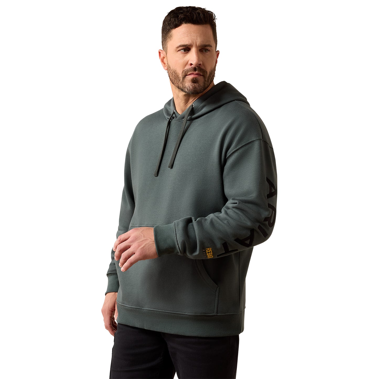Ariat Men's Rebar Steel Green Workman Graphic Hoodie 10079021