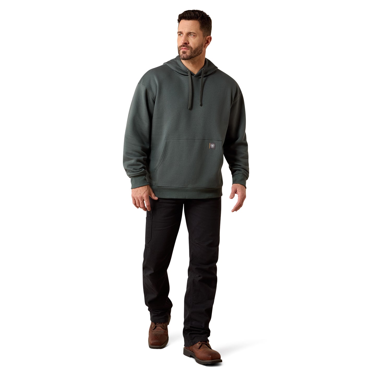 Ariat Men's Rebar Steel Green Workman Graphic Hoodie 10079021