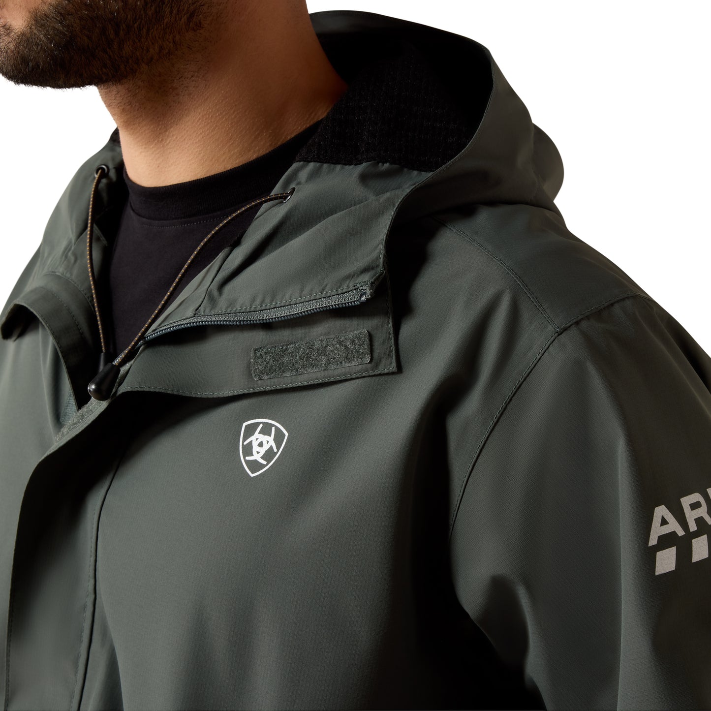 Ariat Mens Rebar Steel Green Stormshell Lightweight Waterproof Jacket 10079022