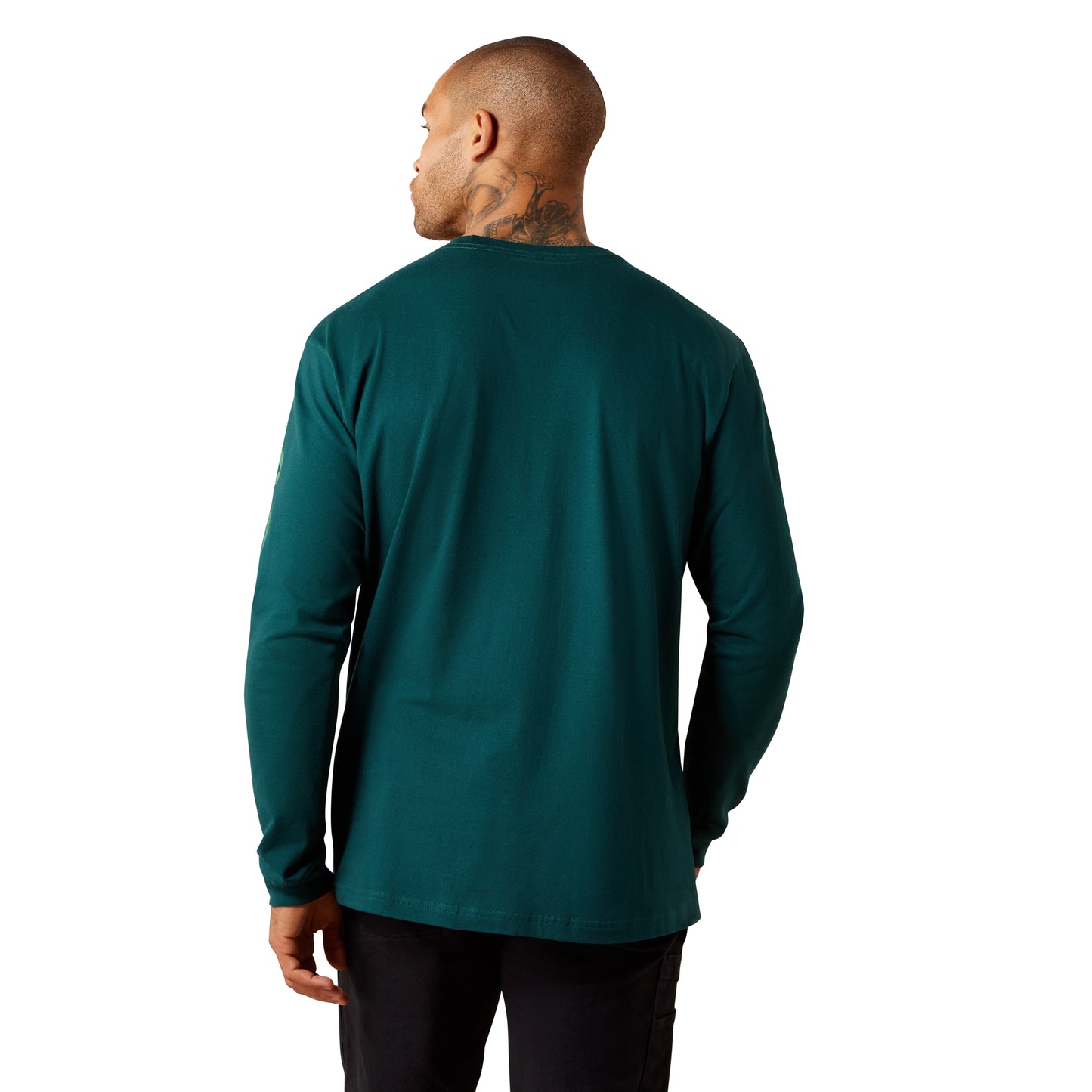 Ariat Men's Rebar  Ponderosa Pine Cotton Strong Logo Pocket T-Shirt 10079045