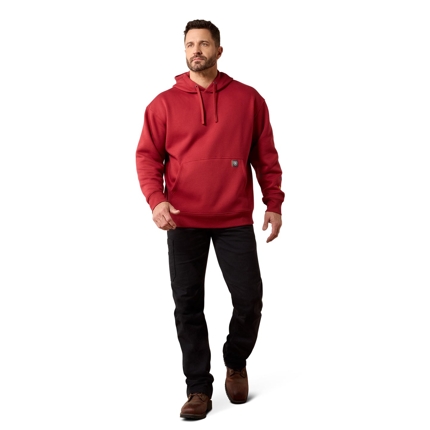 Ariat Men's Rebar Brick Red Burgundy Workman Graphic Hoodie 10079076