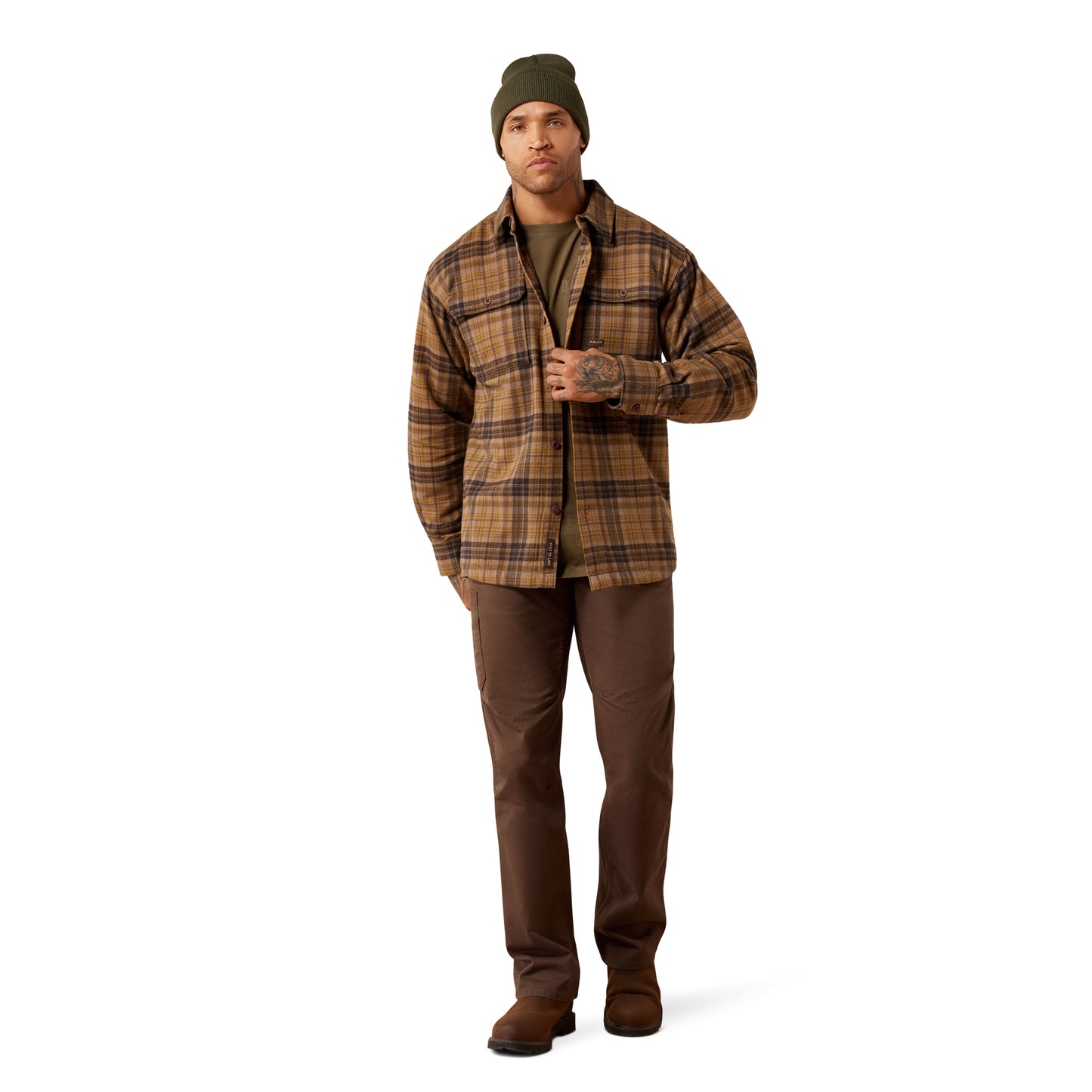 Ariat Men's Caribou Rebar Heavy Flannel Work Button Down 10079099
