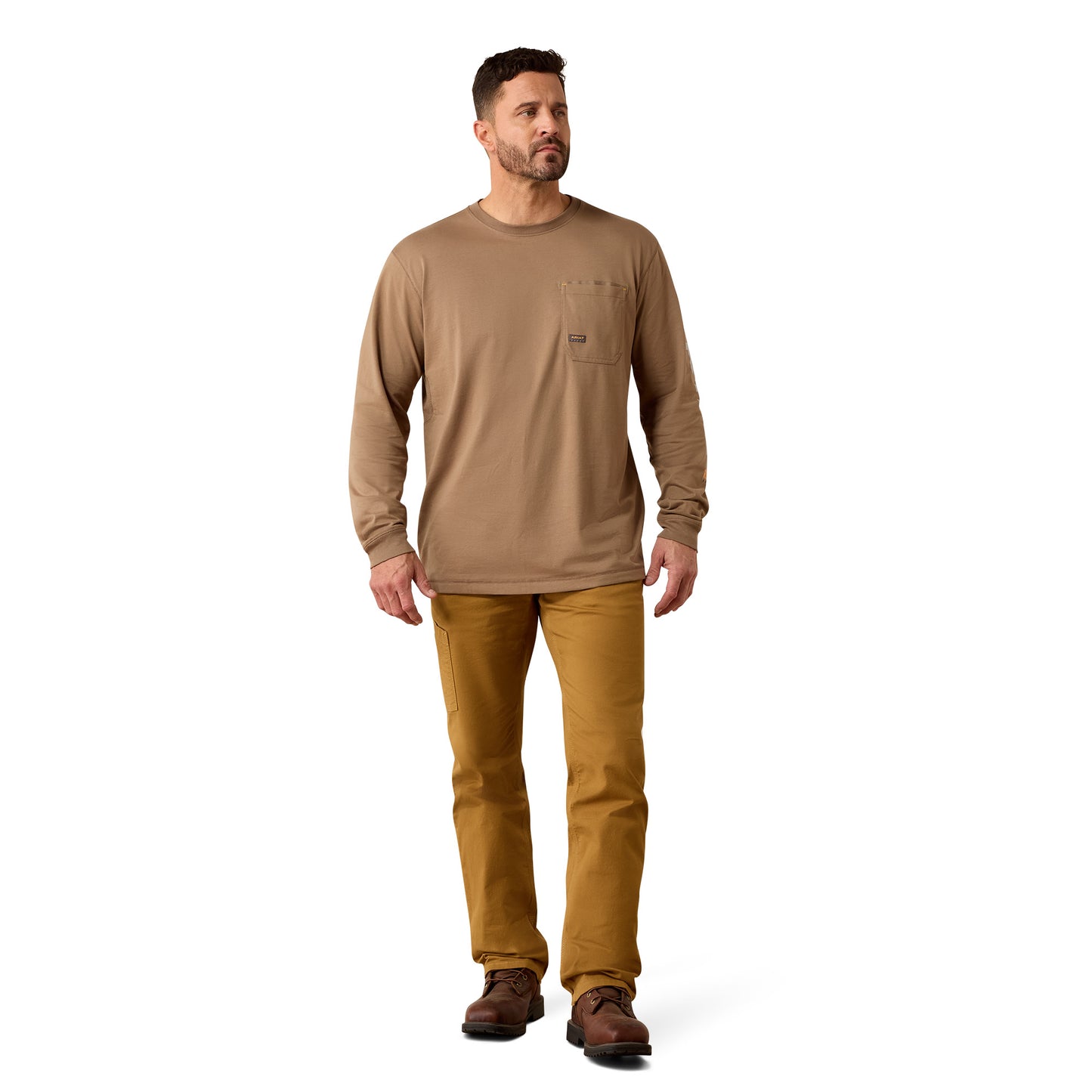 Ariat Men's Rebar Caribou Harbor Mist Workman Logo T-Shirt 10079101