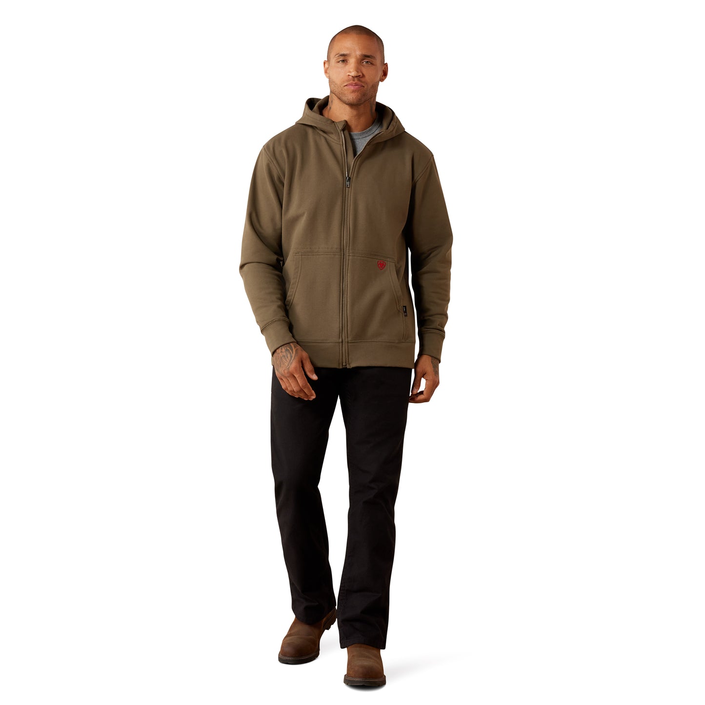 Ariat Men's FR DuraStretch Life on the Line Full Zip Canteen Hoodie 10079106