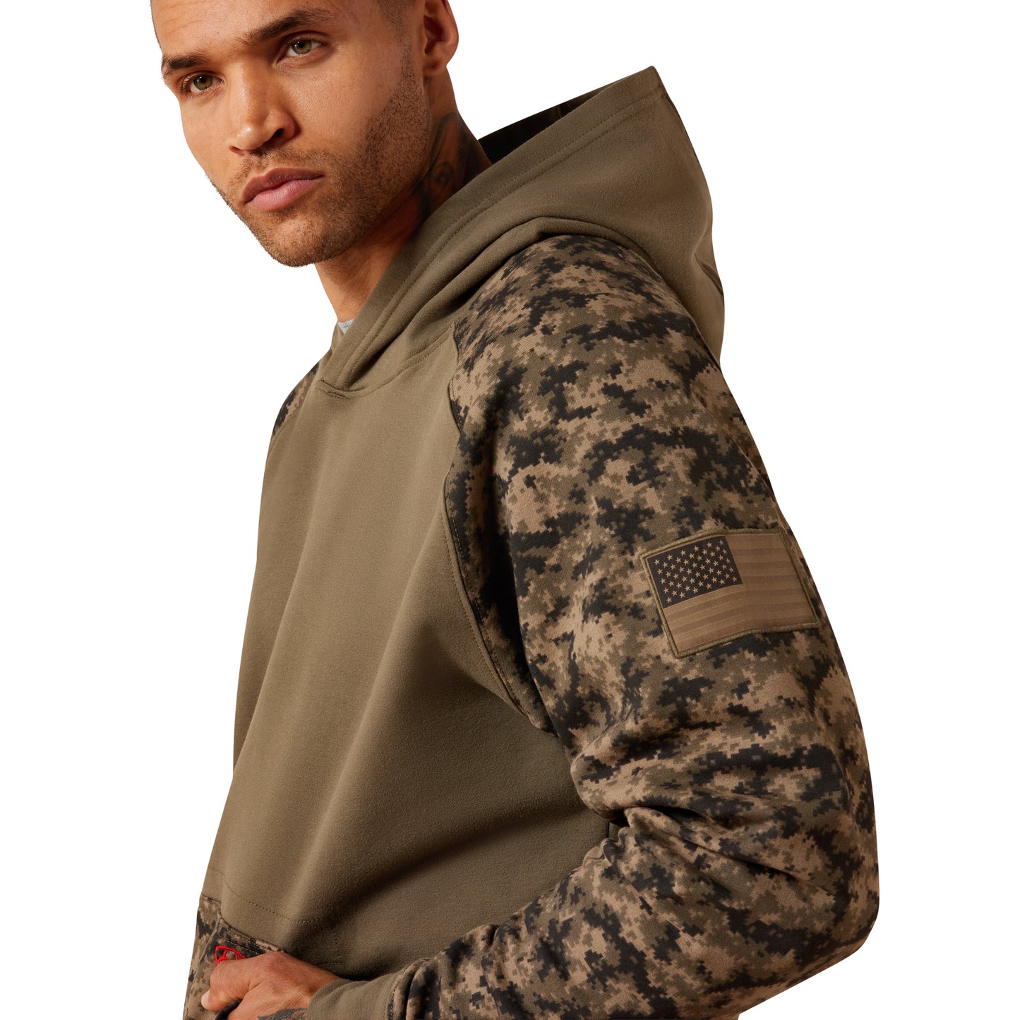 Ariat Men's  FR DuraStretch Patriot Canteen Green Hoodie 10079107