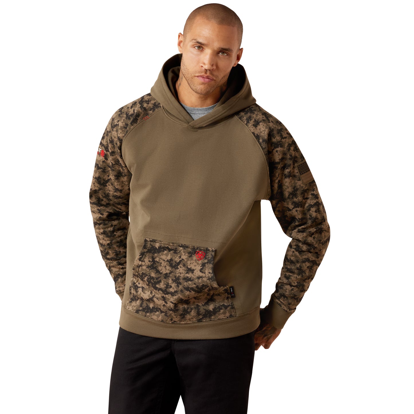 Ariat Men's  FR DuraStretch Patriot Canteen Green Hoodie 10079107