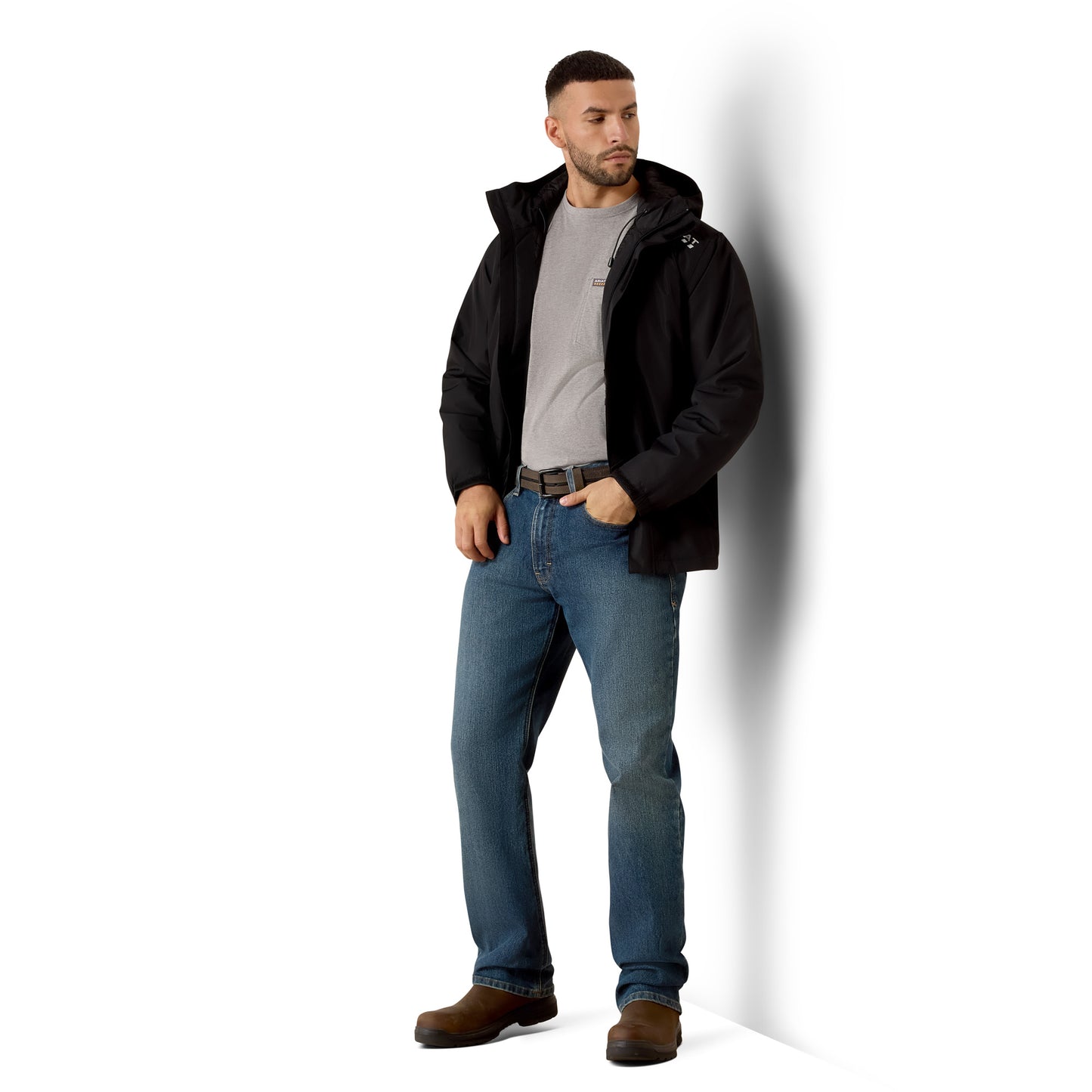 Ariat Men's Rebar Stormshell Black Waterproof Insulated Jacket 10079141