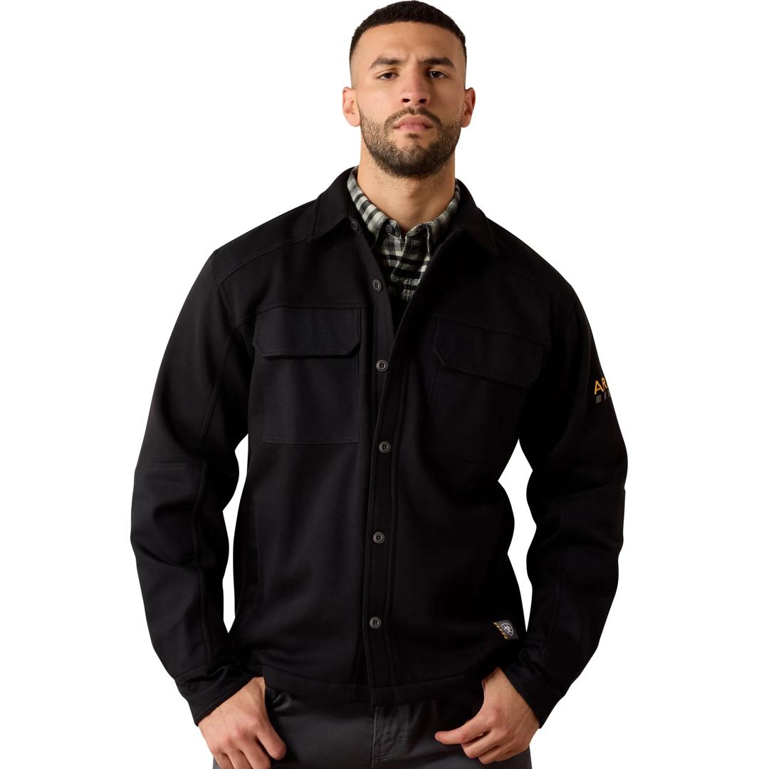 Ariat Men's Rebar Workman Black Duracanvas Shirt Jacket 10079142 front