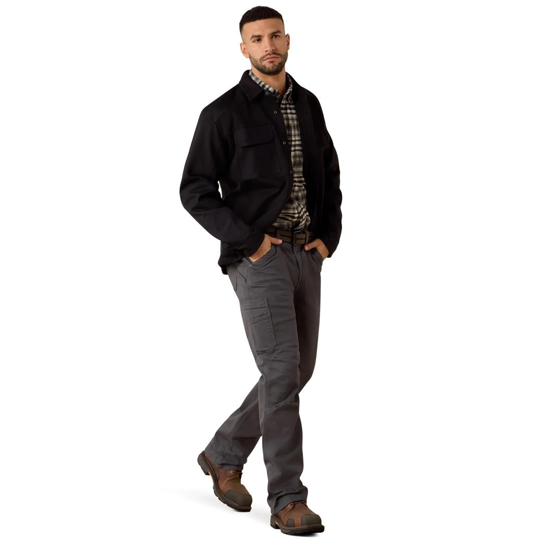 Ariat Men's Rebar Workman Black Duracanvas Shirt Jacket 10079142 full