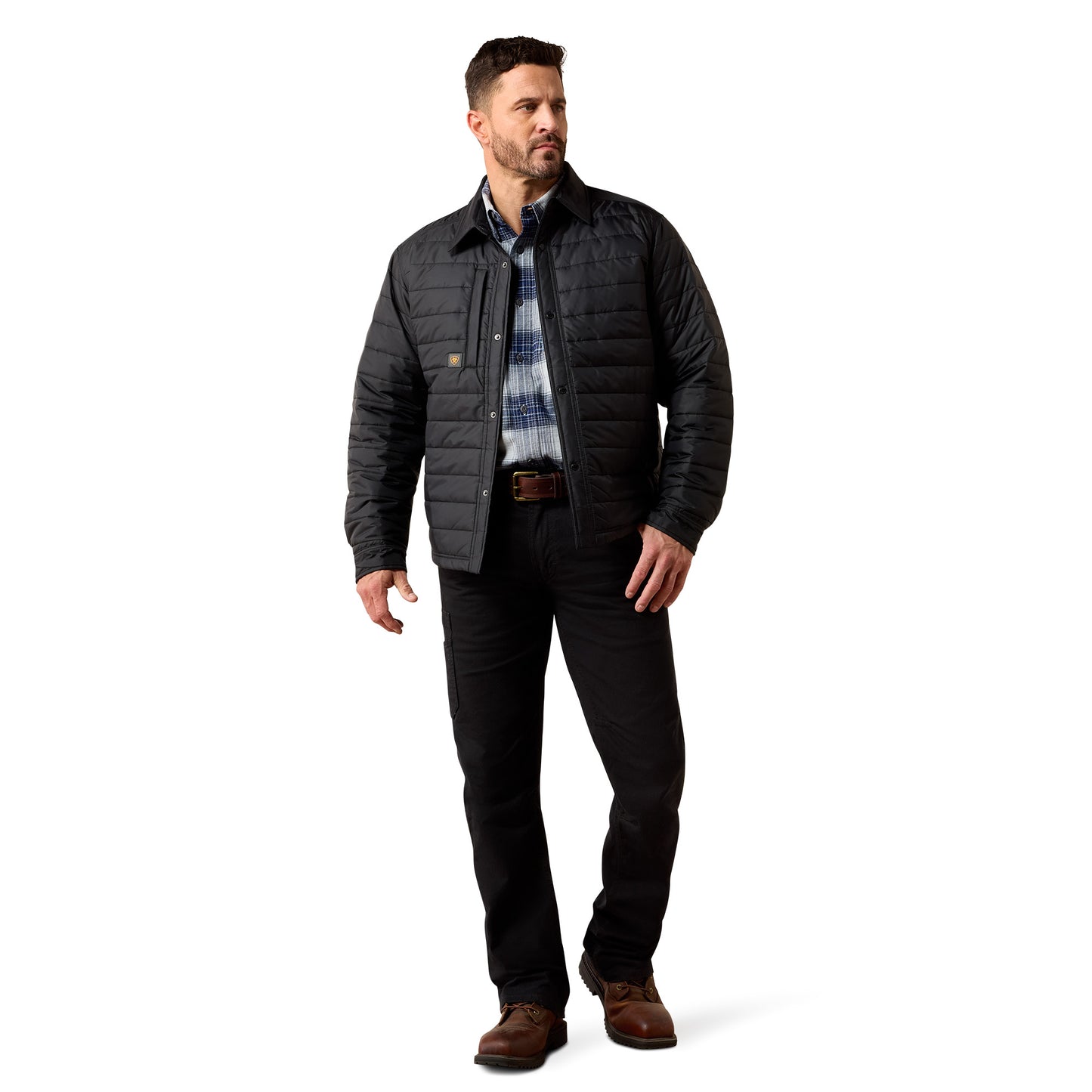 Ariat Men's Rebar Cordura Ripstop Black Lightweight Insulated Shirt Jacket 10079143