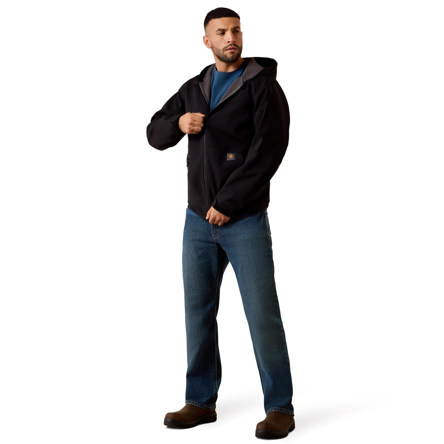 Ariat Men's Rebar Black Durastretch Utility Softshell Jacket 10079144