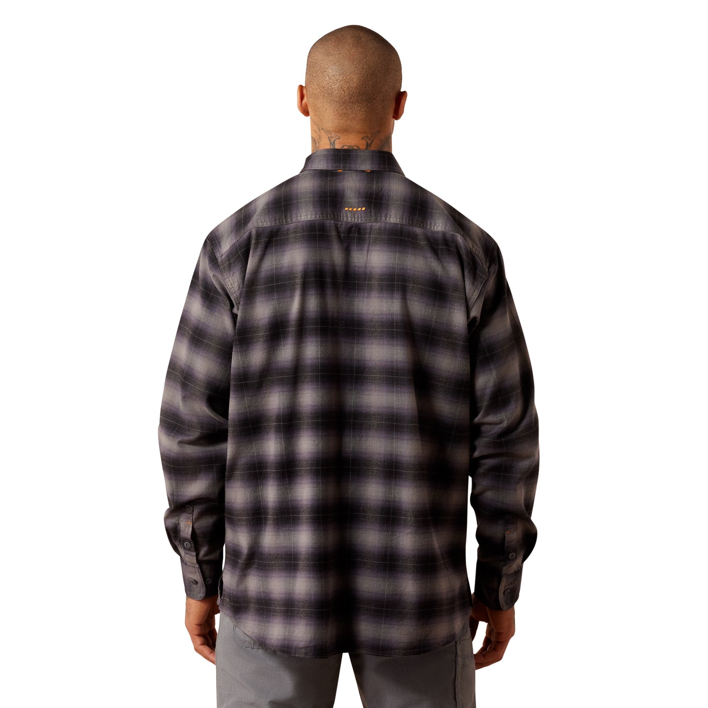 Ariat Men's Rebar Black Flannel DuraStretch Work Shirt 10079149