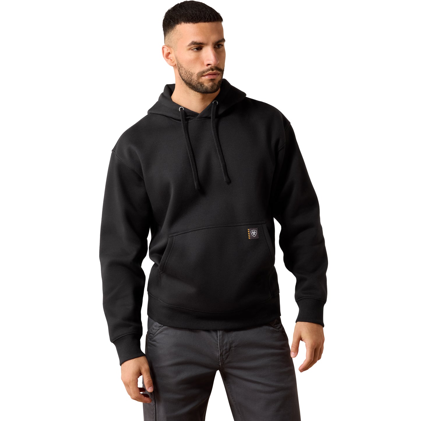Ariat Men's Black Rebar Workman Bearded Skull Hoodie 10079151