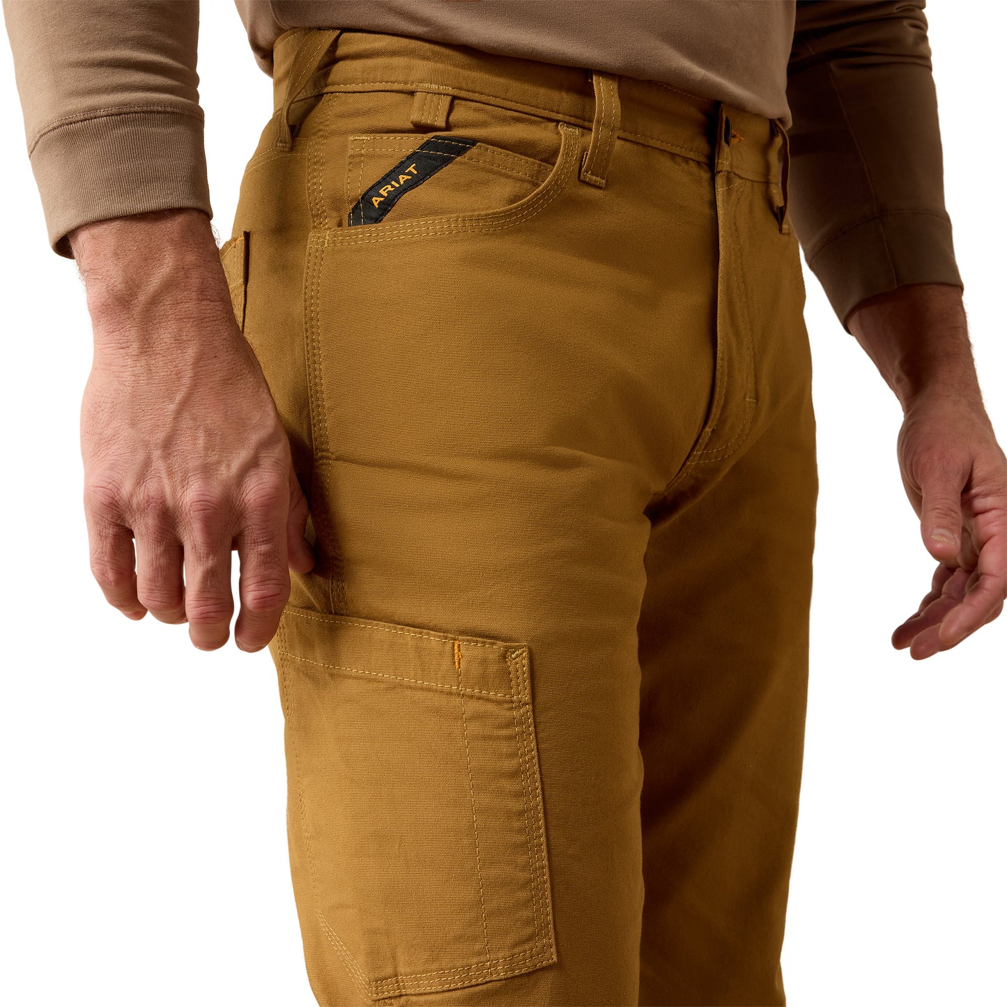 Ariat Men's Rebar M4 Made Tough DuraStretch Bistro Brown Straight Leg Pants10079154