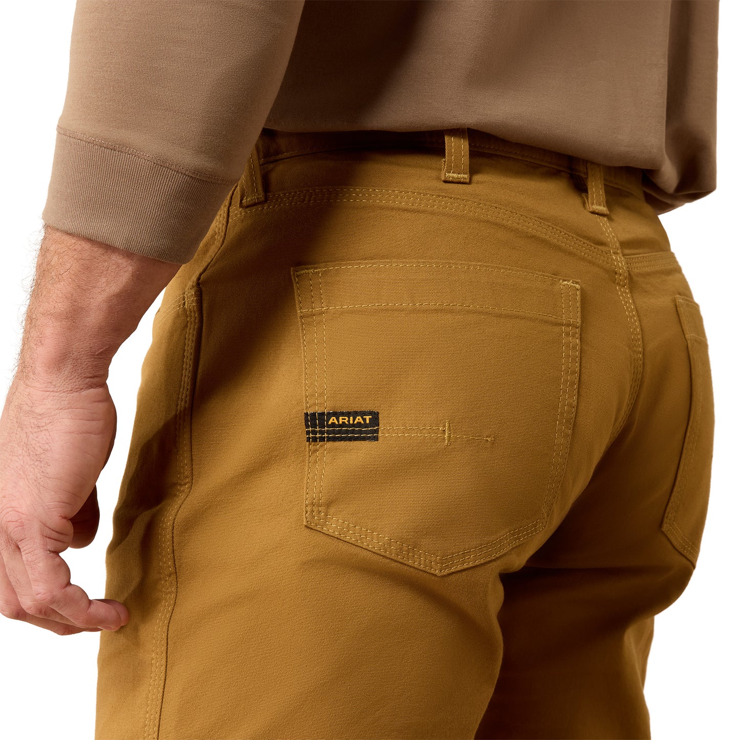 Ariat Men's Rebar M4 Made Tough DuraStretch Bistro Brown Straight Leg Pants10079154