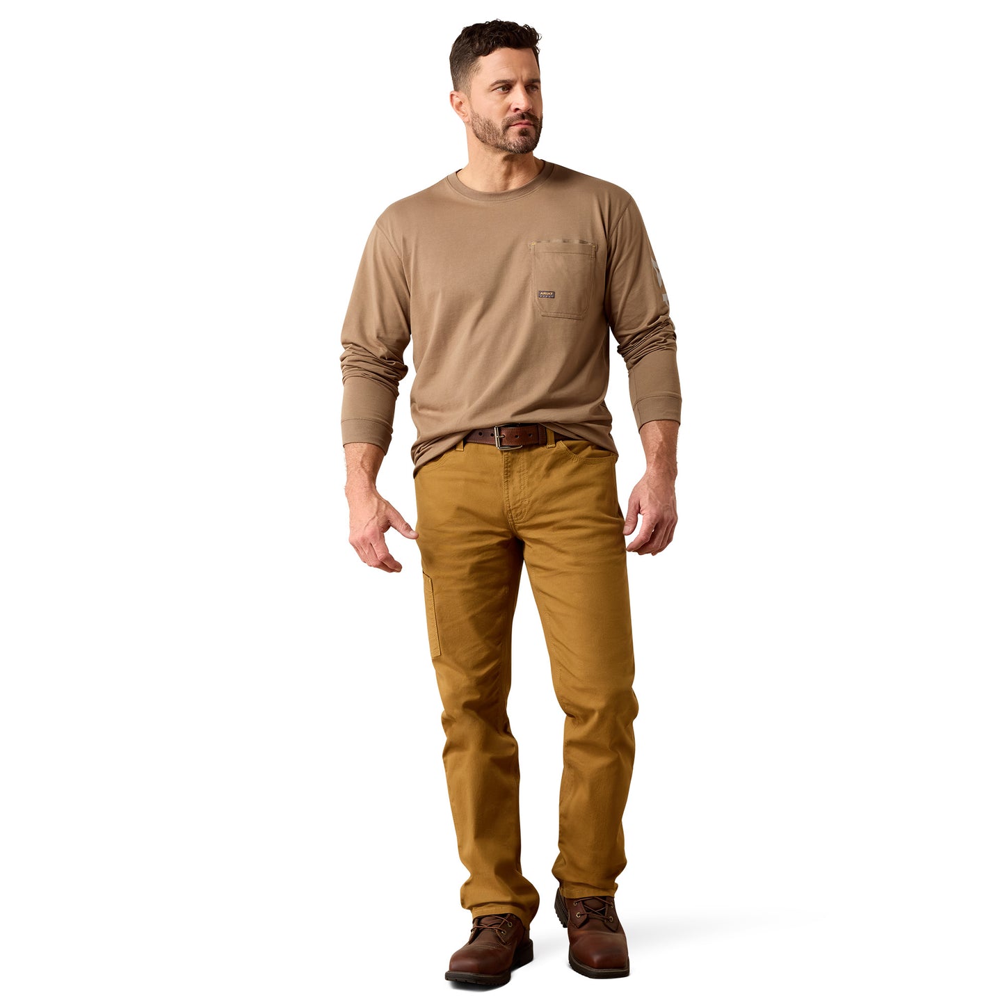 Ariat Men's Rebar M4 Made Tough DuraStretch Bistro Brown Straight Leg Pants10079154