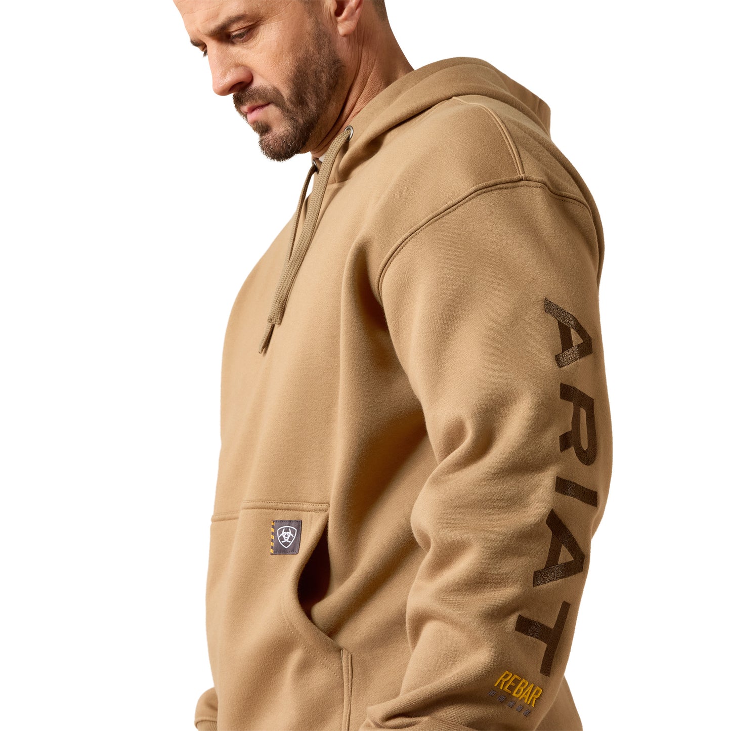 Ariat Men's Rebar Field Khaki Canteen Workman Graphic Hoodie 10079164