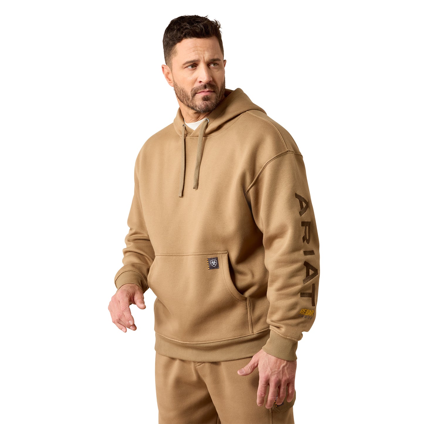 Ariat Men's Rebar Field Khaki Canteen Workman Graphic Hoodie 10079164