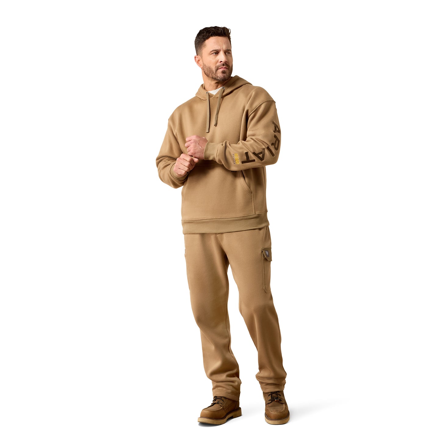 Ariat Men's Rebar Field Khaki Canteen Workman Graphic Hoodie 10079164