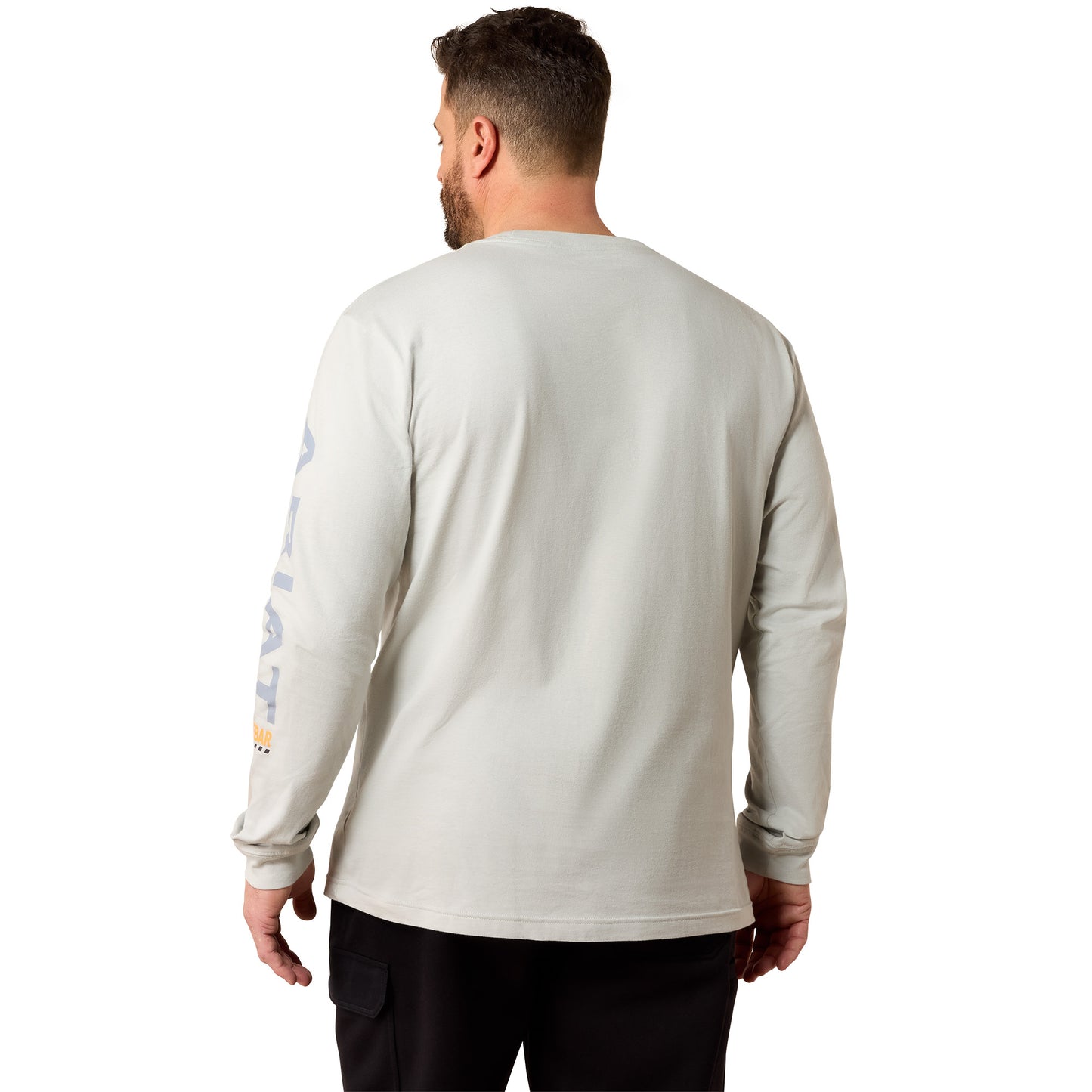 Ariat Men's Rebar Cotton Strong Harbor Mist Standard Logo Pocket T-Shirt 10079196