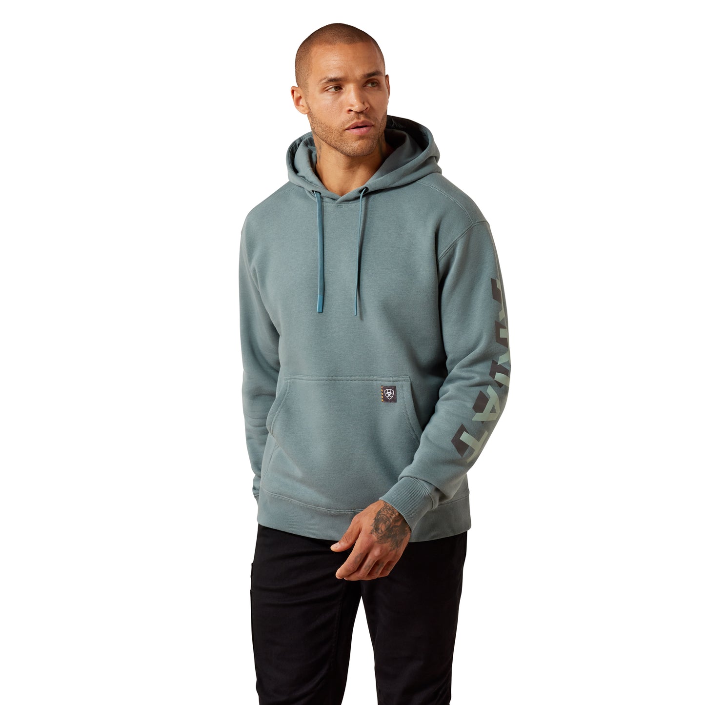 Ariat Men's Rebar Lightweight North Atlantic Logo Hoodie 10079751
