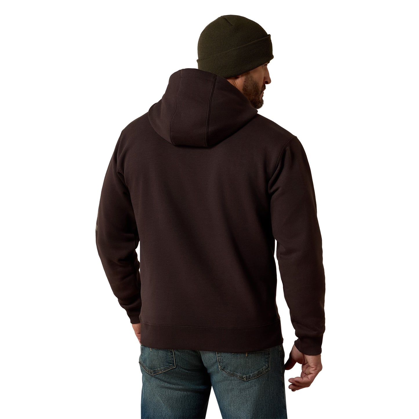 Ariat Men's Rebar Lightweight Licorice Logo Hoodie 10079764