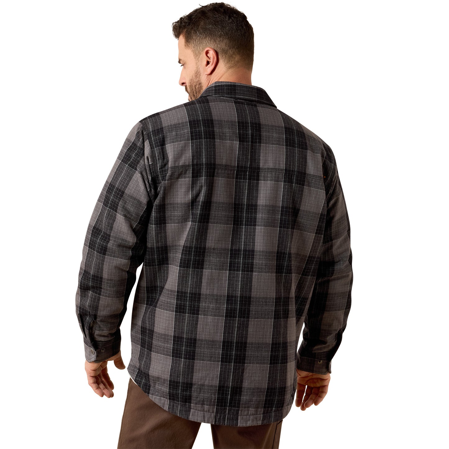 Ariat Men's Rebar Black Flannel Insulated Shirt Jacket 10079805